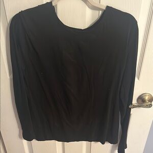 Elegant Black Women's Top long sleeve